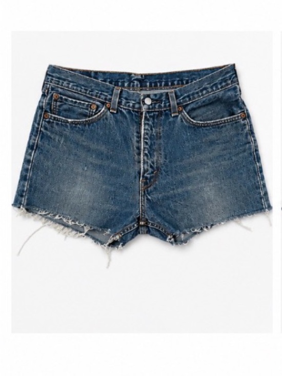 Levi's Pants - Vintage Levi’s 505 Blue Denim Cutoff Shorts - Made in USA - High Rise Distressed